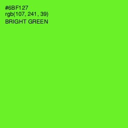 #6BF127 - Bright Green Color Image